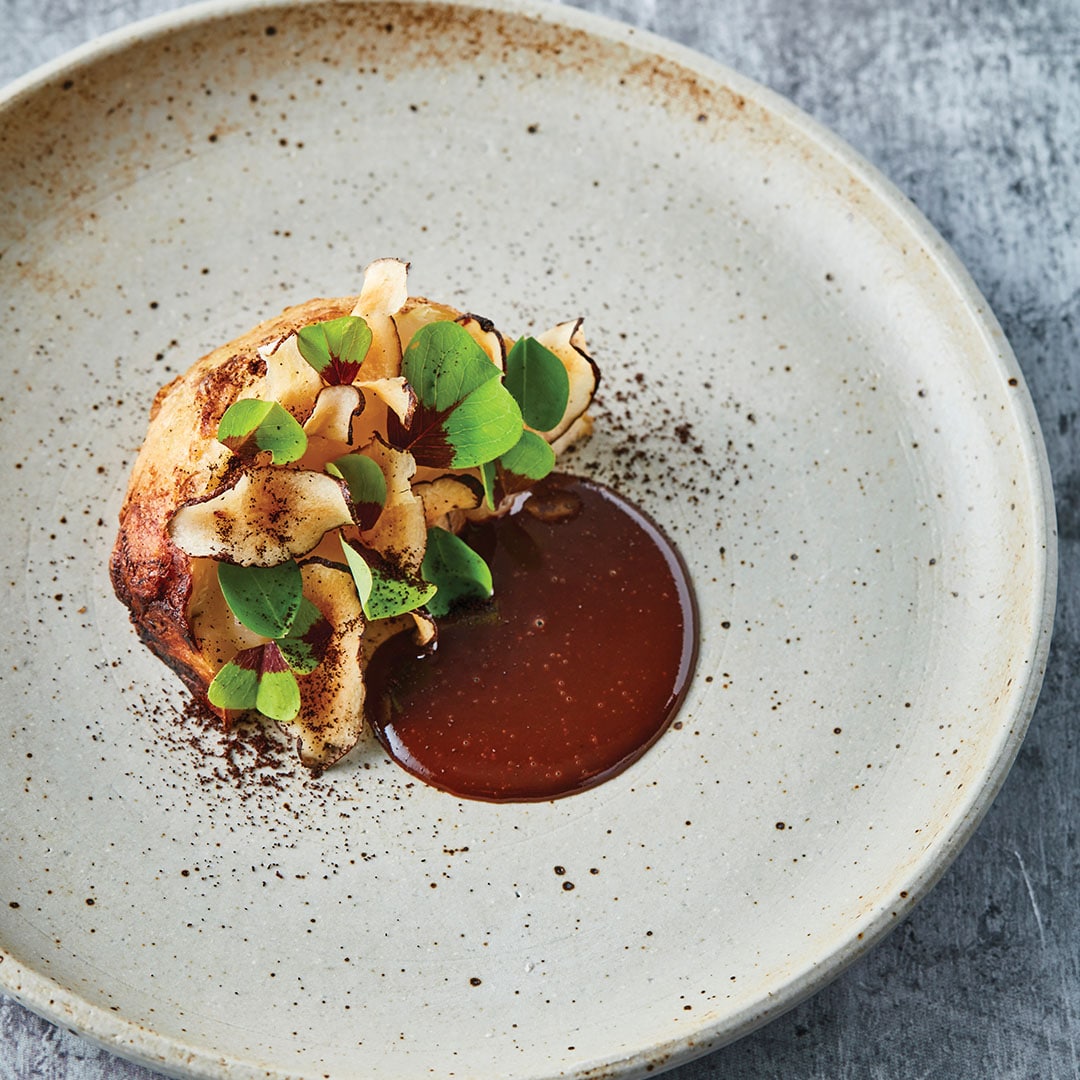 Roast Celeriac with Chocolate Mole & Ginger